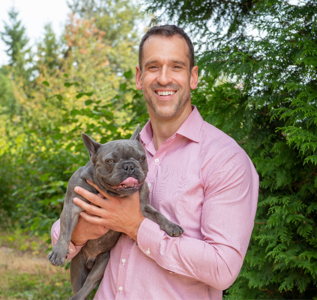 Dr. Seth with cute dog